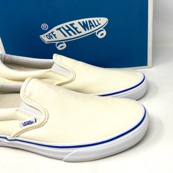 VANS Classic Slip On Canvas Classic White Canvas Women’s Sneakers VN0A3QXY0RD - Picture 9 of 11